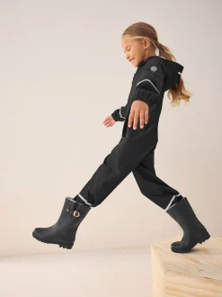 Next Noir - Combinaison imperméable zippée à capuche (12mois -10ans) Clearance