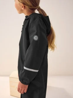 Next Noir - Combinaison imperméable zippée à capuche (12mois -10ans) Clearance