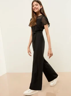 Lipsy Noir - Combinaison à empiècement en maille (5-16ans) Hot