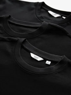 Next - Coupe ample - T-shirt épais 3 Pack Noir Online