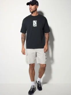 Next Noir - Coupe ample - T-shirt imprimé graphique surf japonais Best