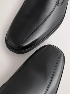 Next Noir - Coupe classique - Chaussures à enfiler avec panneau en cuir Hot