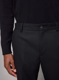 Next Noir - Coupe classique Pantalons élégants With Wool Best