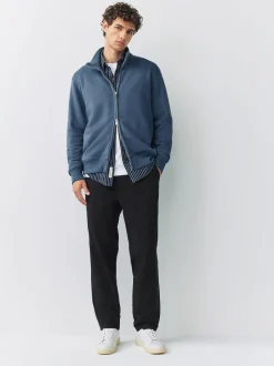 Next Noir - Coupe fuselée régulière - Pantalons Chinos extensibles plissés avec taille élastique Online