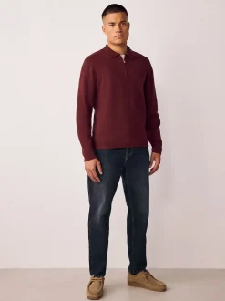 Next - Coupe fuselée régulière - délavé vintage Denim Jeans Noir New