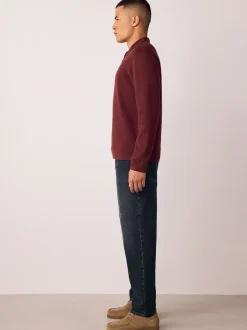 Next - Coupe fuselée régulière - délavé vintage Denim Jeans Noir New