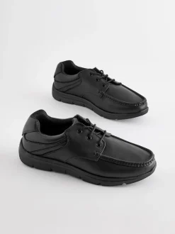 Next Noir - Coupe large - Apron À lacets Chaussures New