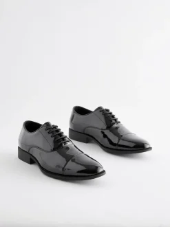 Next Noir - Coupe large - Brevet Oxford Chaussures Casquette à bouts ronds Sale