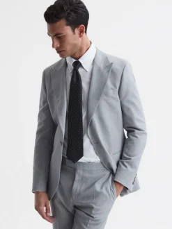 Reiss - Cravate à pois en soie Liam Noir Hot