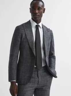 Reiss Noir - Cravate Ceremony en soie texturée Blend Online