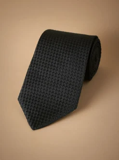 Next Noir - Cravate Signature en soie texturée Best