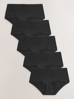 Next - Culotte en coton riche 5 Pack Noir New