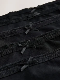 Next - Culotte en coton riche 5 Pack Noir New