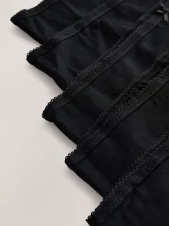 Next - Culotte en coton riche 5 Pack Noir New