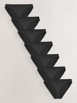 Next Noir - Culotte en microfibre 7 Pack Échancrure haute