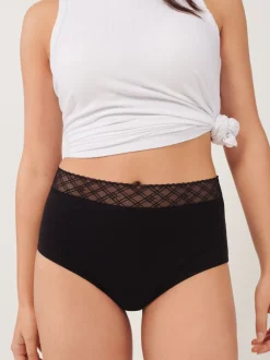 Next Noir - Culotte périodique à débit moyen 2 Pack Clearance