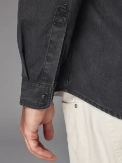 Next Noir - Denim Western 100% Cotton Manches longues Chemises Best