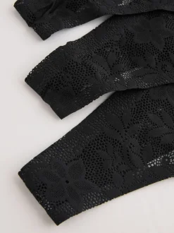 Next Noir - Dentelle sur l’ensemble Pas de VPL Slips 3 Lot Clearance