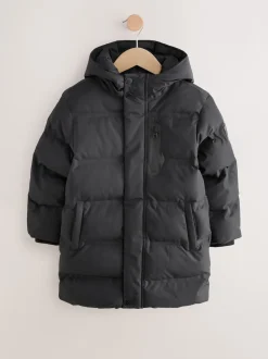Next Noir - Doudoune imperméable à Gamme longue doublée de polaire (3-17ans) Best