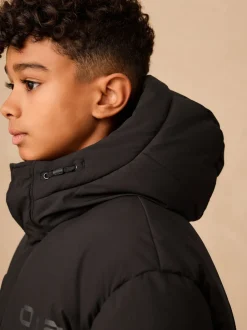Next Noir - Doudoune longue Résistant à la douche (3-17ans) Outlet
