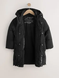 Next Noir - Doudoune longue Résistant à la douche (3-17ans) Outlet