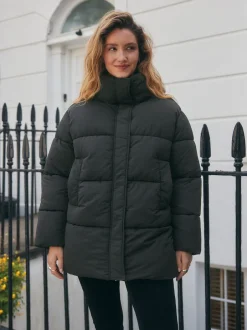 Next Noir - Doudoune mi-longue Résistant à la douche Best