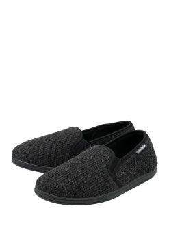 Dunlop Noir - Mens Twin Gusset Slippers Outlet