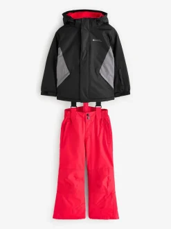 Mountain Warehouse Noir - Ensemble veste et pantalon de ski doublé en polaire Hot