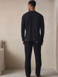 Next Noir - Ensemble pyjama graphique en jersey à manches longues