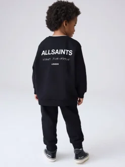 smALLSAINTS - Ensemble Underground Sweat-shirt et Survêtement oversize pour jeunes Garçons Noir New
