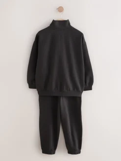 Next Noir - Ensemble sweat et jogging en coton riche à col cheminée (3-16ans) Clearance