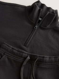 Next Noir - Ensemble sweat et jogging en coton riche à col cheminée (3-16ans) Clearance