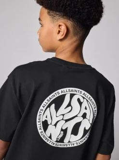 smALLSAINTS Noir - Ensemble t-shirt et short en molleton Distortion Best