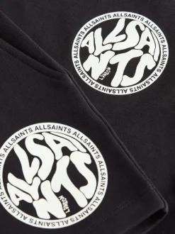 smALLSAINTS Noir - Ensemble t-shirt et short en molleton Distortion Best
