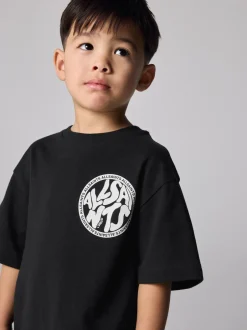 smALLSAINTS Noir - Ensemble t-shirt et short en molleton Distortion Best