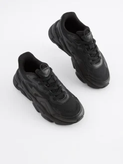 Next Noir - Entraîneurs en dentelle élastique Discount