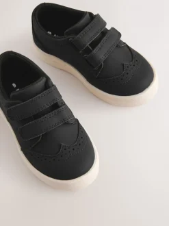 Next Noir - Fermeture par contact Brogue Chaussures Clearance