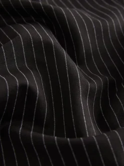 Next Noir à fines rayures - Pantalon ample en jersey point de Rome lissant Discount