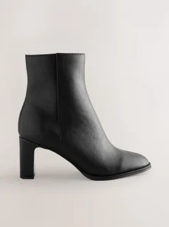 Next Noir - Forever Comfort® Block Heeled Ankle Bottes Clearance