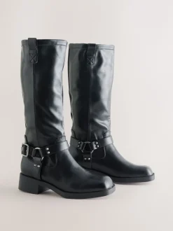 Next Noir - Forever Comfort® Bottes motardes à genoux Discount