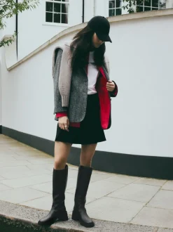 Next Noir - Forever Comfort® Chunky Heeled Round Toe Knee High Bottes