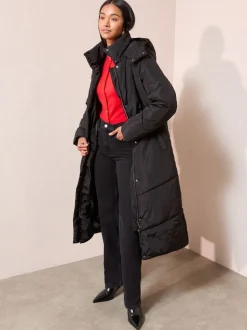 Friends Like These Noir - Doudoune gamme longue à capuche