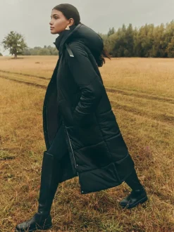 Friends Like These Noir - Doudoune gamme longue à capuche Discount