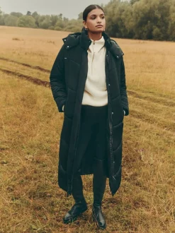 Friends Like These Noir - Doudoune gamme longue à capuche Discount