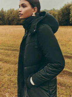 Friends Like These Noir - Doudoune gamme longue à capuche Discount