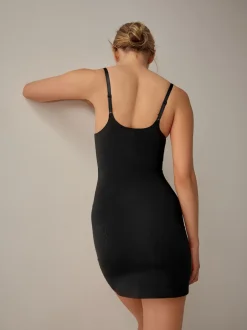 Next Noir - Gainant à contrôle moyen en coton haut de gamme Wear Your Own Bra Slip Clearance