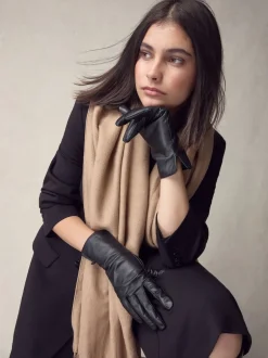 Next - Gants en cuir Noir