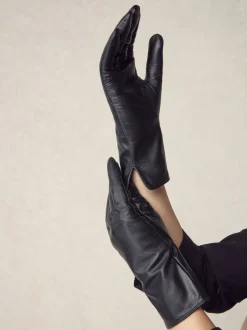 Next - Gants en cuir Noir