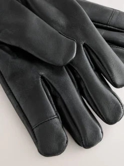 Next Noir - Gants motard en cuir Sale
