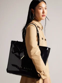 Ted Baker Noir - Grand sac à logo et nœud Nicon Sale